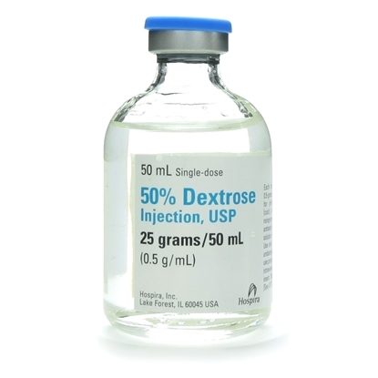 Dextrose 50%, 25 Grams/Vial, SDV, 50mL Vial