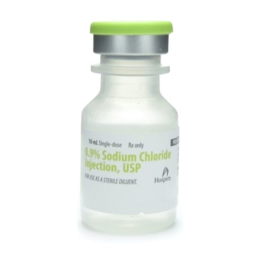 0.9% Sodium Chloride Injection 9 mg/mL, Single Dose Vial 10 mL, Each