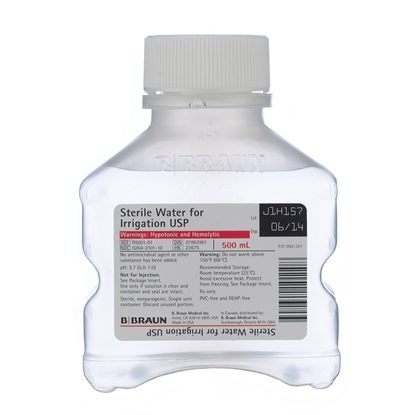 Sterile Water for Irrigation USP, 500mL, PIC™, 16/Case