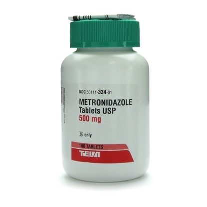 Metronidazole, 500mg, 100 Tablets/Bottle