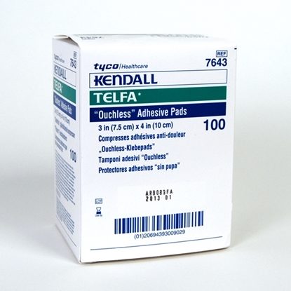 Pads, Telfa™ with Adhesive, 3" x 4", 100/Box