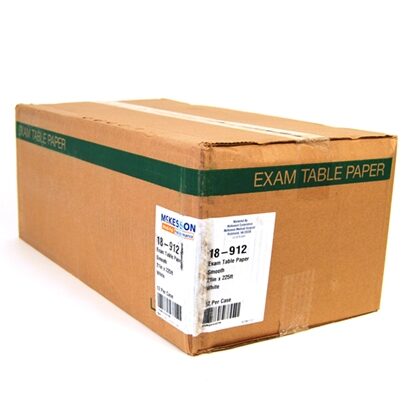 McKesson Table Paper Rolls Smooth 18" x 225', 12/Case