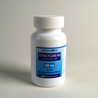 Tetracycline, 500mg,  100 Capsules/Bottle