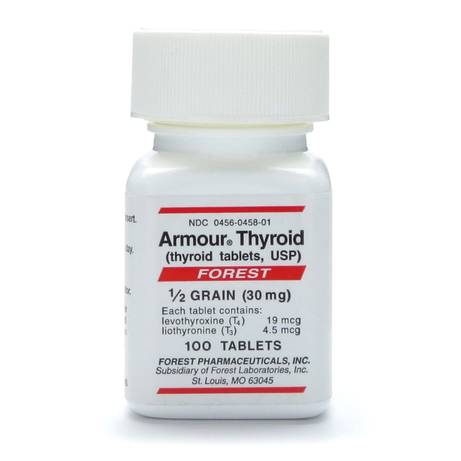 Thyroid, Armour®, 100 Tablets/Bottle McGuff