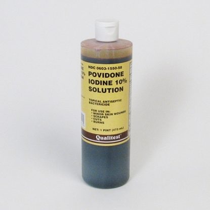 Povidone Iodine,  10% Solution 8 Ounce Bottle, Each   Generic for Betadine