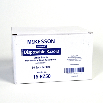 Disposable Twin-Blade Razor, 50/Box