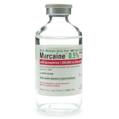 Marcaine® (Bupivacaine HCl), 0.5%, with Epinephrine, 5.0mg/mL, MDV, 50mL Vial