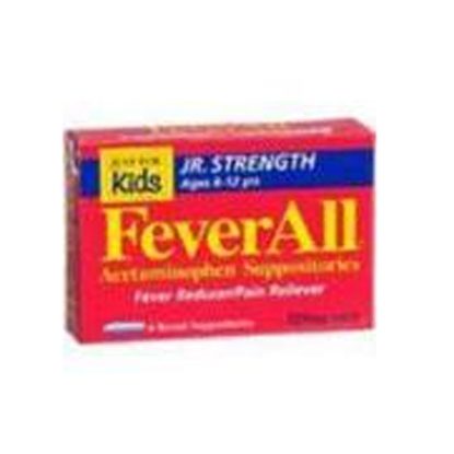 Acetaminophen, Feverall® Jr, 325mg, Suppositories, 50/Box