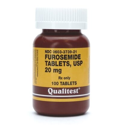 Furosemide, 20mg, 100 Tablets/Bottle