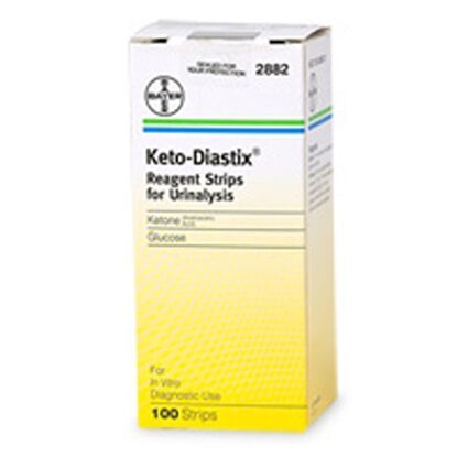 Keto-Diastix® Urine Testing Strips for Glucose and Ketones, 100/Box