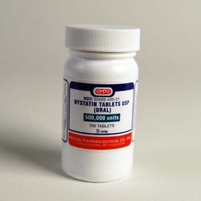 Nystatin, 500Mu, Oral, 100 Tablets/Bottle