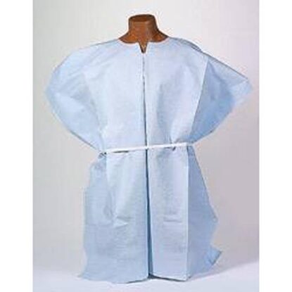 Gown, Exam 36" x 44", Large, Scrim Reinforced, Blue, 25/Case
