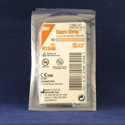 Skin Closure, Plain, Reinforced, 1/4" x 4", Steri-Strip™, 10/Pack