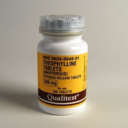 Theophylline ER, 200mg, 100 Capsules/Bottle