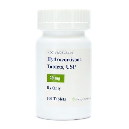 Hydrocortisone, 20mg, 100 Tablets/Bottle