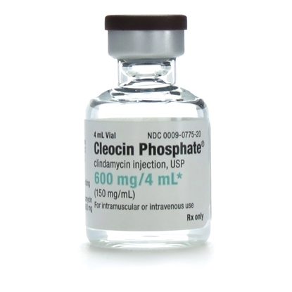 Cleocin Phosphate® (Clindamycin), 600mg/vial, SDV, 4mL, 25 Vials/Tray