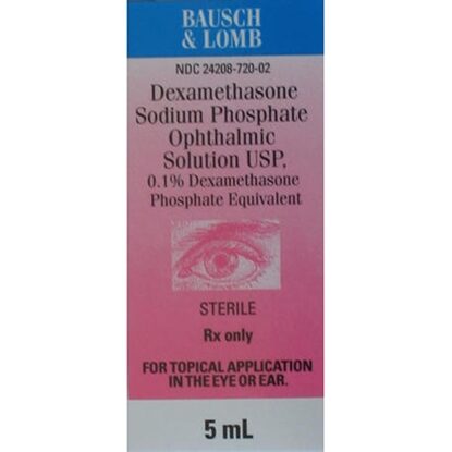Dexamethasone Sodium Phosphate 0.1% Ophthalmic Drops 5 mL, Each