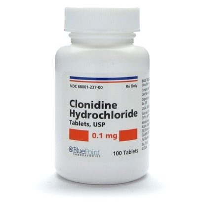 Clonidine HCl, 0.1mg, 100 Tablets/Bottle