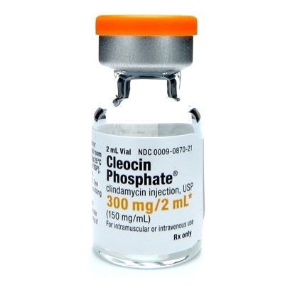 Cleocin Phosphate® (Clindamycin), 300mg/vial, SDV, 2mL, 25 Vials/Tray