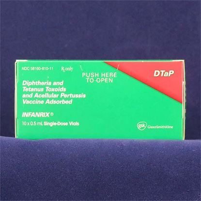 Vaccine, DTaP, INFANRIX®, SDPF, 0.5mL 10 Vials/Tray, Refrigerate, Non-returnable