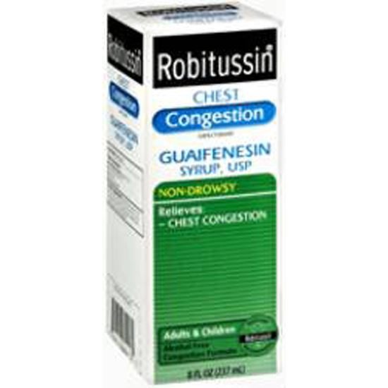 Robitussin® (Guaifenesin), 100mg/5mL, Syrup, 8 Ounce Bottle McGuff