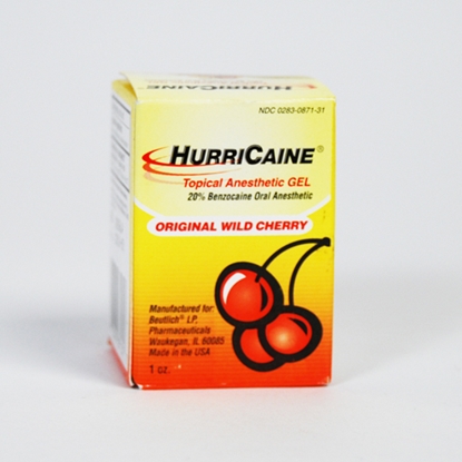 Hurricaine Benzocaine 20% Oral Gel, Cherry Flavor 30 g, Each