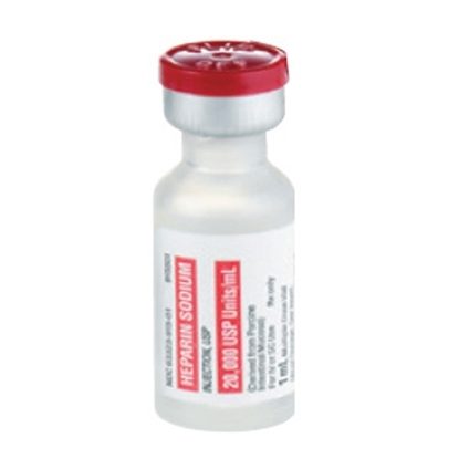 Heparin Sodium, 20,000u/mL, MDV, 1mL, 25 Vials/Tray