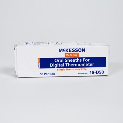 McKesson Digital Oral Thermometer Probe Cover, 50/Box