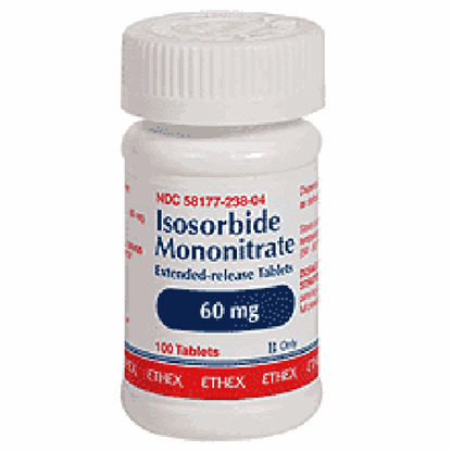 Isosorbide Mononitrate ER, 60mg, 100 Tablets/Bottle