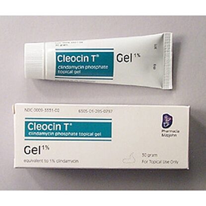 Cleocin-T Clindamycin Phosphate 1% Topical Gel 30 g, Each