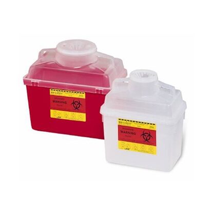 BD® Nestable Sharps Container 3.5 Gallon, Hinged Snap On Locking Lid, Each