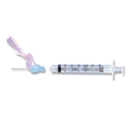 BD Eclipse™ Safety Hypodermic Syringe With Needle 3cc 25G x 5/8", 50/Box