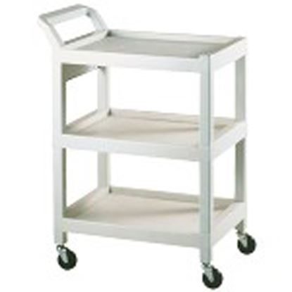 Plastic Utility Cart, Plastic 3 trays, 32.5''L x 16''D x 34.75''H, 300 lb Capacity, Each