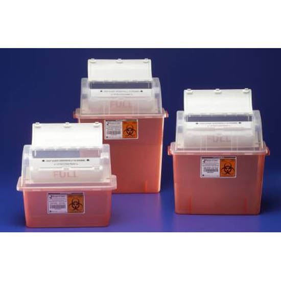 Sharps Collector, 2 Gallon, Sharps-A-Gator, Red with Clear Lid, Sharps ...