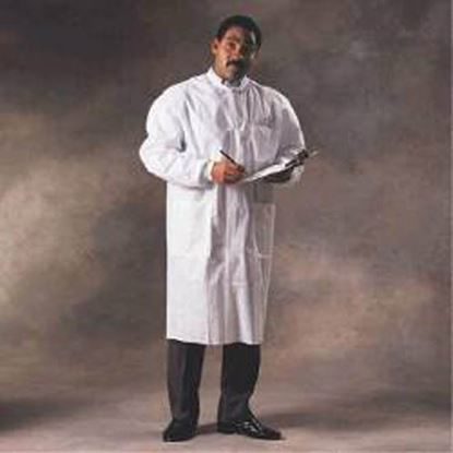 Lab Coat, Basic Plus, Large, White, 25/Case