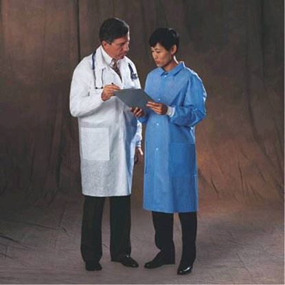 Lab Coat, Basic, Large, White, 25/Case
