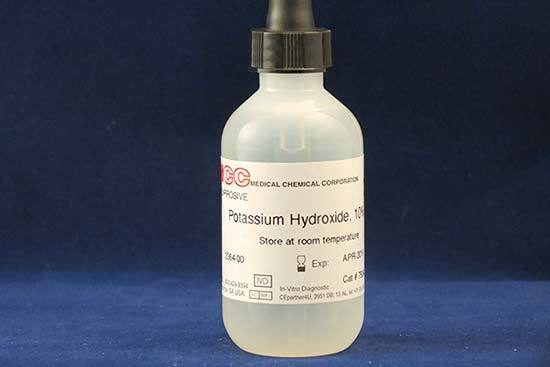 Potassium Hydroxide, 10%, Drops, 2 Ounce Bottle