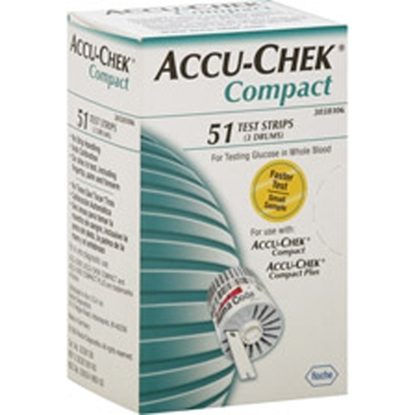 Blood Test Strips, Accu-Chek® Compact, 17 strips/Drum   3 Drums/Box