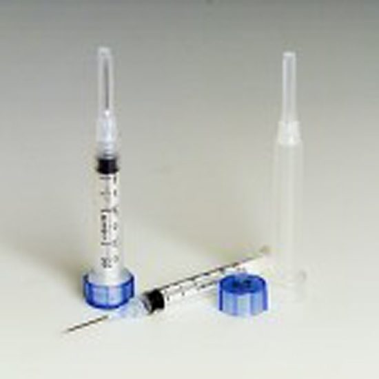 Vivid Hypoject Syringes with Needles - 3 cc Syringe with 22g x 1