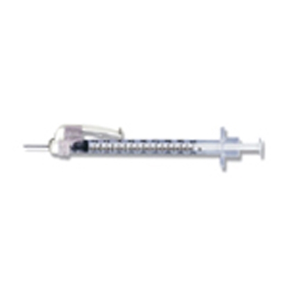 BD SafetyGlide™ Safety Tuberculin Syringe With Needle 1cc 27G x 1/2", 100/Box