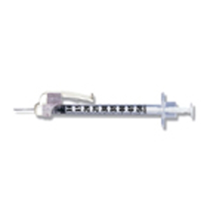 1cc Insulin Syringe, 29G x 1/2", BD SafetyGlide™, 100/Box