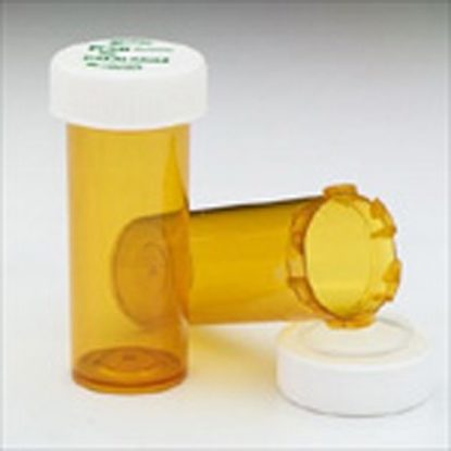 Vial, Prescription 13 Dram 3/4 ounce, Amber with Snap Cap, 360/Case