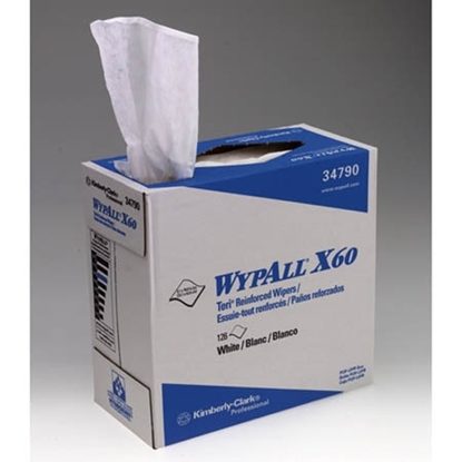 Wipes, Reinforced, Pop-up Box, WYPALL® X60 TERI®, 126/Box