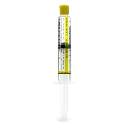 Heparin Lock Flush, 100u/mL, SD Needleless, 5mL, 30 Syringes/Tray