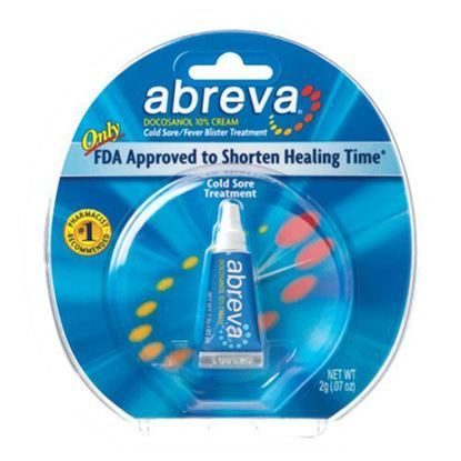 Abreva®, 10%, Cream, Cold Sores, 2gm Tube