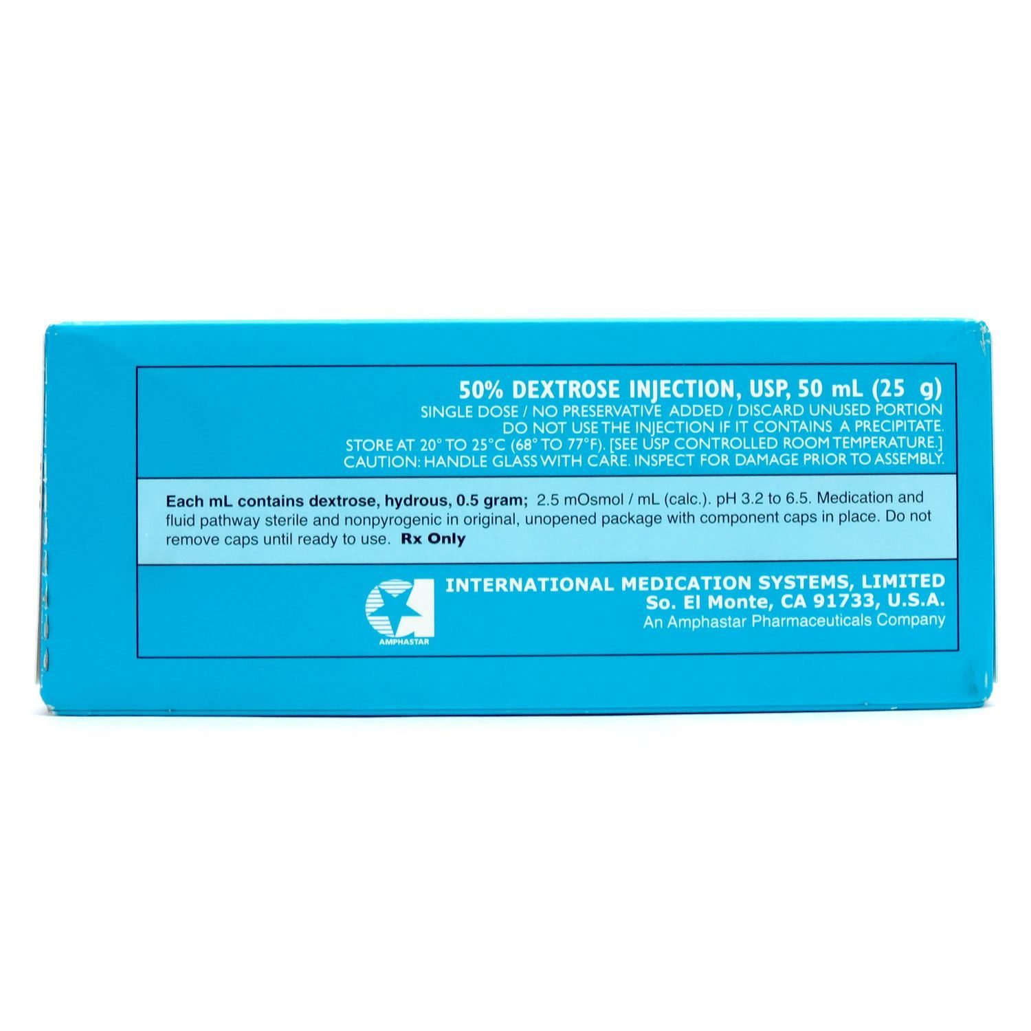 Dextrose 50, LuerJet Prefilled Syringe, Needleless, LuerLock, 10