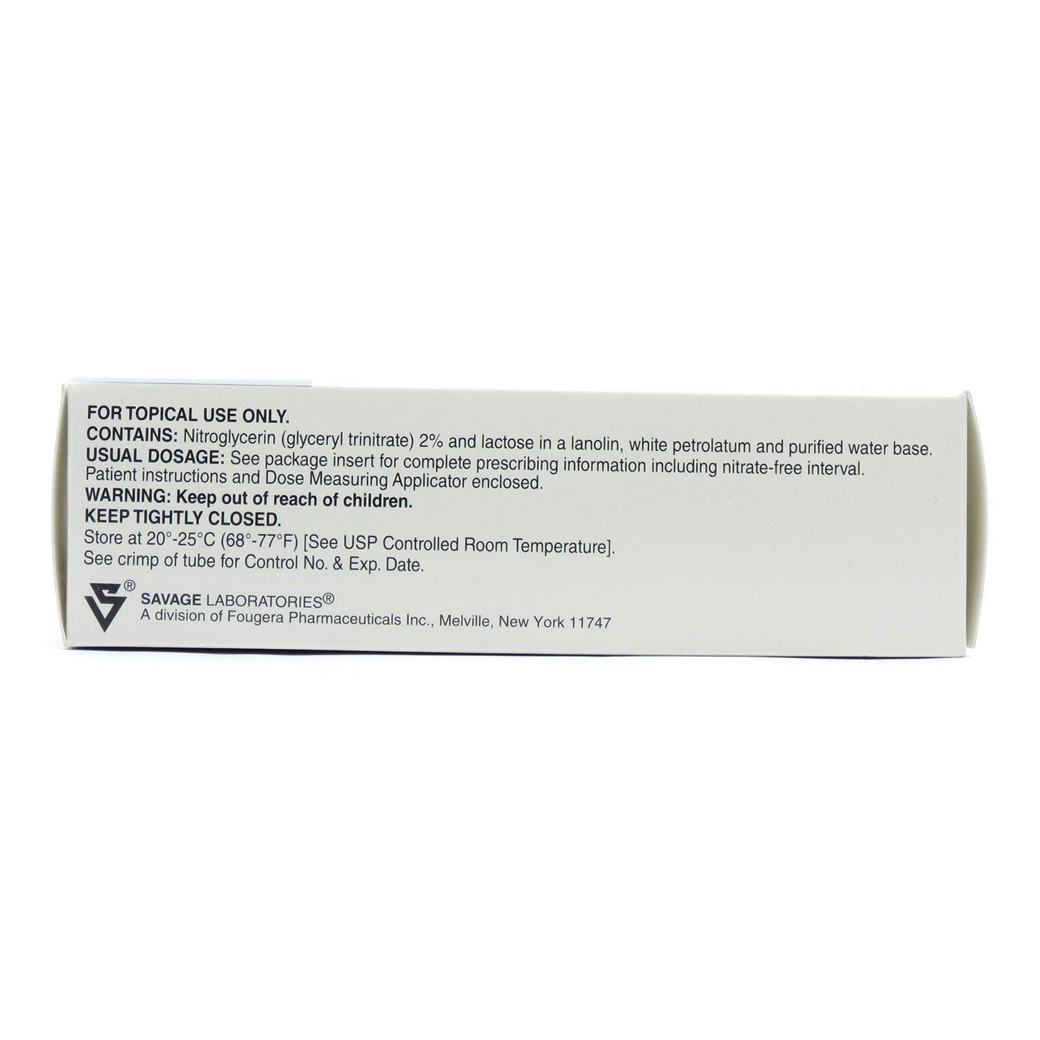 NitroBid®, (Nitroglycerin Ointment USP 2), 2, Ointment, 30gm Tube