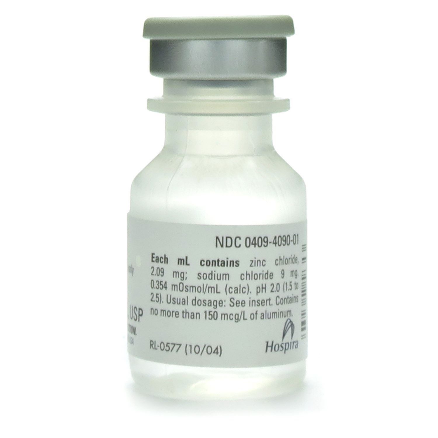 Zinc Trace Element, Chloride, 1mg/mL, SDV, 10mL Vial McGuff