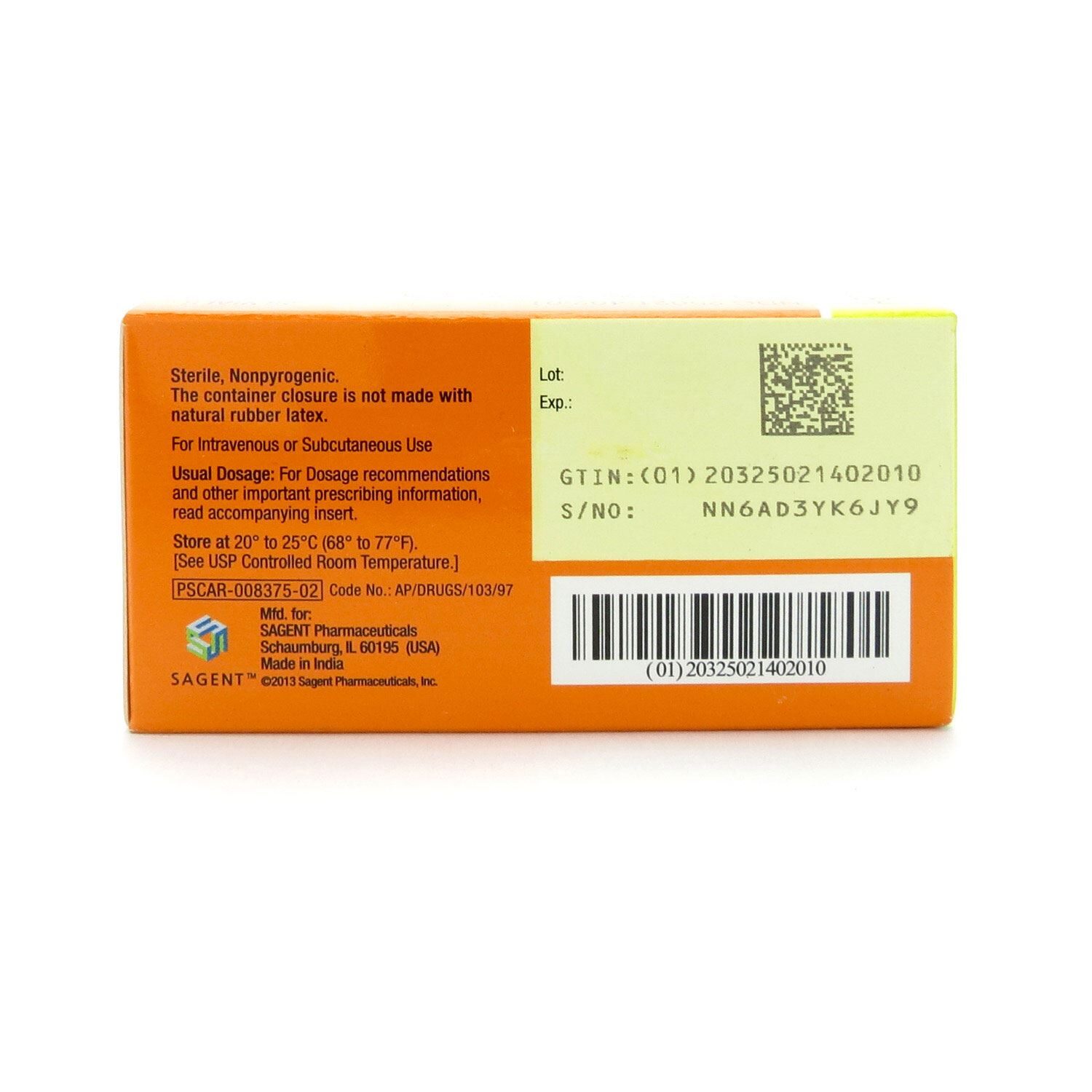 Heparin Sodium Injection, 25/Tray | McGuff