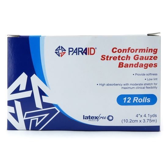 Bandage, Conforming Stretch 4" x 75", ParaAid,  Sterile, White, 12/Box